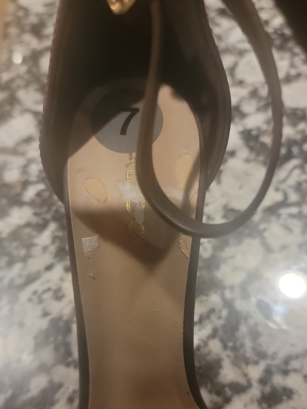 ALDO Dark Brown Open-Toe Ankle-Strap Heels - Picture 5 of 5
